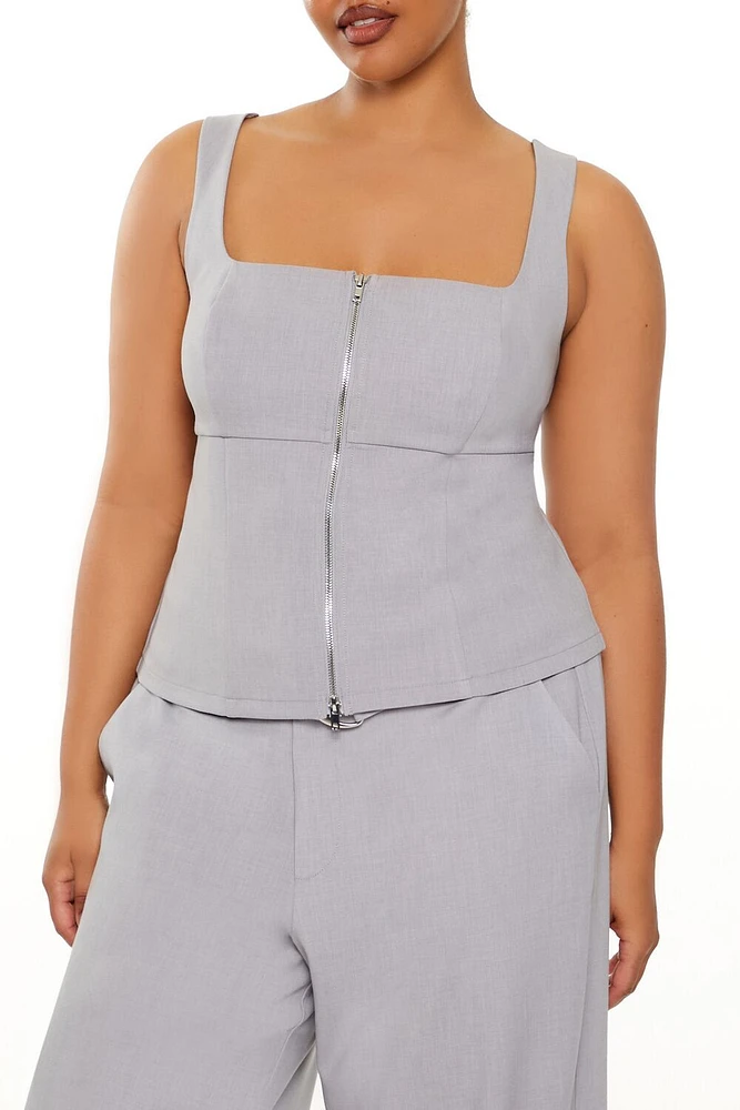 Plus Zip-Up Tank Top