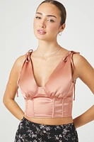 Satin Corset Crop Top