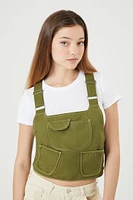 Twill Overall Crop Top