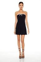 Strapless Bow Mini Dress