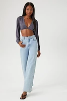 Crisscross Plunging Crop Top