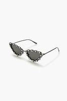 Faux Gem Cat-Eye Sunglasses