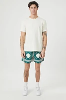 Ornate Print Swim Trunks