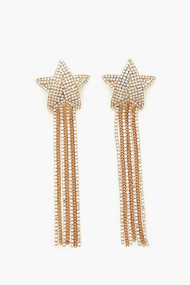 Rhinestone Star Drop Earrings