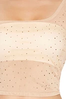 Cropped Rhinestone Tank Top