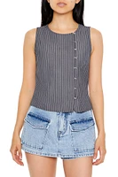 Pinstriped Sleeveless Top