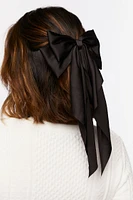 Oversized Satin Bow Hair Barrette