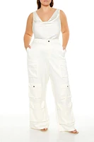 Plus Wide-Leg Cargo Pants