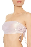 Metallic Bandeau Bikini Top