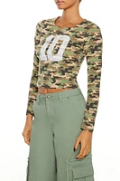 10 Camo Cropped Tee