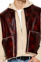 Faux Leather & Shearling Vest