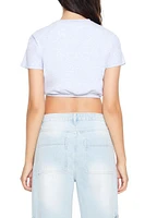 Cropped Rib-Knit Tee