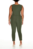 Plus Sleeveless Jumpsuit