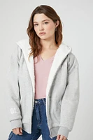 Alaska Faux Shearling Zip-Up Hoodie