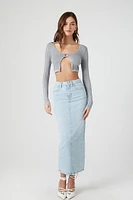 Seamless Split-Hem Crop Top