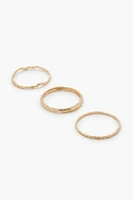 Hammered Bangle Bracelet Set