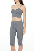Gingham Sweetheart Cropped Cami