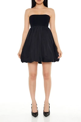 Bubble-Hem Mini Dress