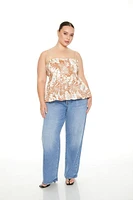 Plus Tropical Leaf Print Cami