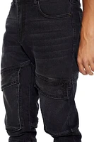 Slim-Fit Mid-Rise Cargo Jeans