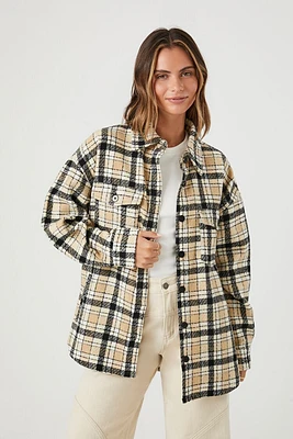 Plaid Button-Front Shacket