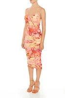 Marble Sweetheart Midi Dress
