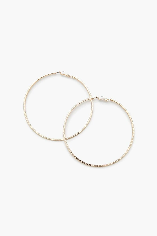 Etched Hoop Earrings