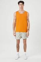 Wavy Striped Swim Trunks