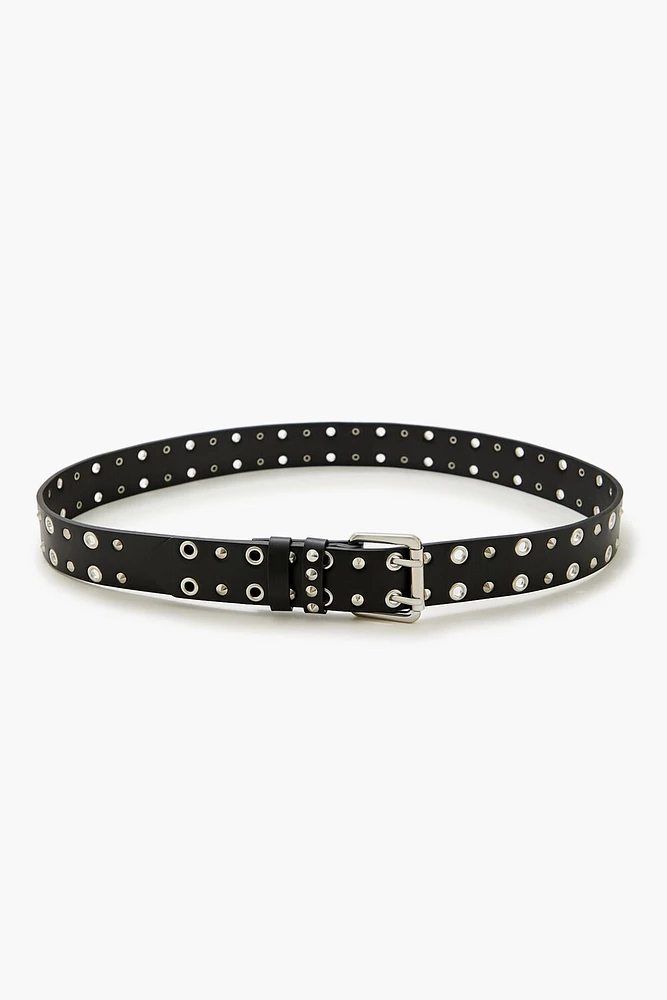 Studded Faux Leather Belt