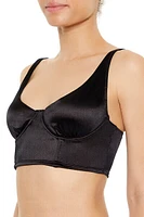 Satin Hook-and-Eye Bra