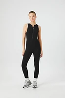 Active Fitted Half-Zip Jumpsuit