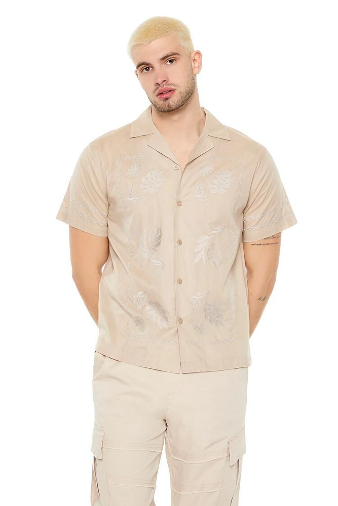 Embroidered Leaf Shirt