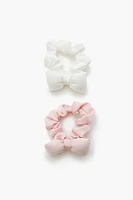 Bow Hair Scrunchie Set