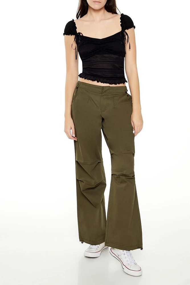 Toggle Low-Rise Drawstring Pants