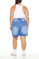 Plus Denim Bermuda Shorts