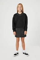 Girls Rhinestone-Trim Pullover Sweater (Kids)