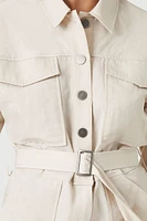 Belted Button-Up Coveralls