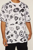 NFL Logo Print Crew Tee