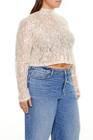 Plus Sequin Lace Top