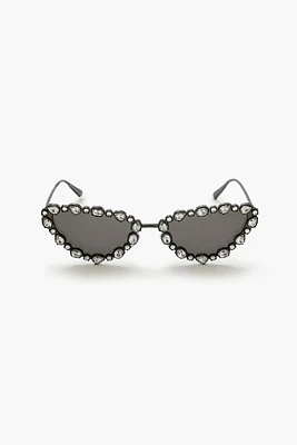 Faux Gem Cat-Eye Sunglasses