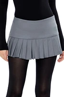 Pleated A-Line Mini Skirt