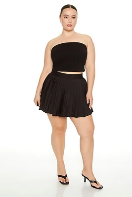 Plus Pleated Mini Skort