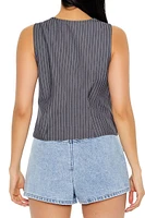 Pinstriped Sleeveless Top