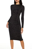 Glitter Knit Bodycon Midi Dress