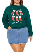 Plus Friends Christmas Stockings Pullover