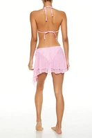 Ruffle Swim Cover-Up Mini Skirt