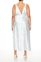 Plus Lace Floral Maxi Dress