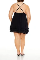 Plus Babydoll Mini Dress