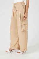 Toggle Drawstring Wide-Leg Pants