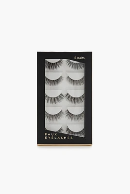 Faux Eyelashes Set - 5 pack